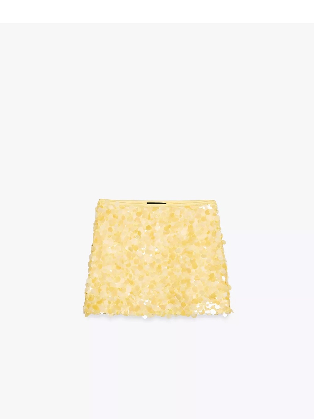 Zara Yellow Sequin Mini Skirt